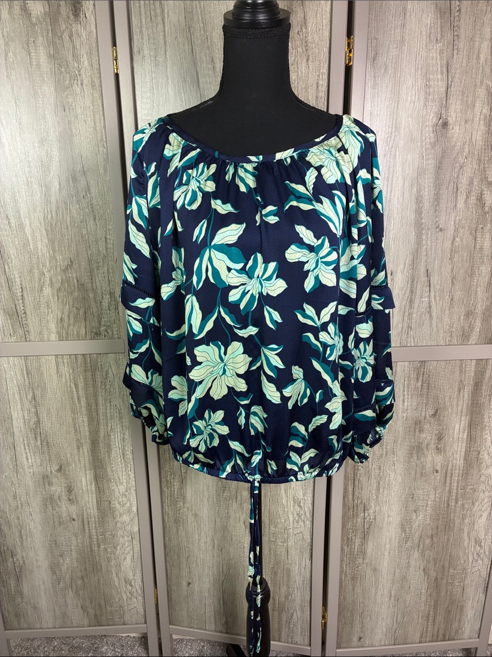 Fred David Floral Off-Shoulder Blouse Women's 1X